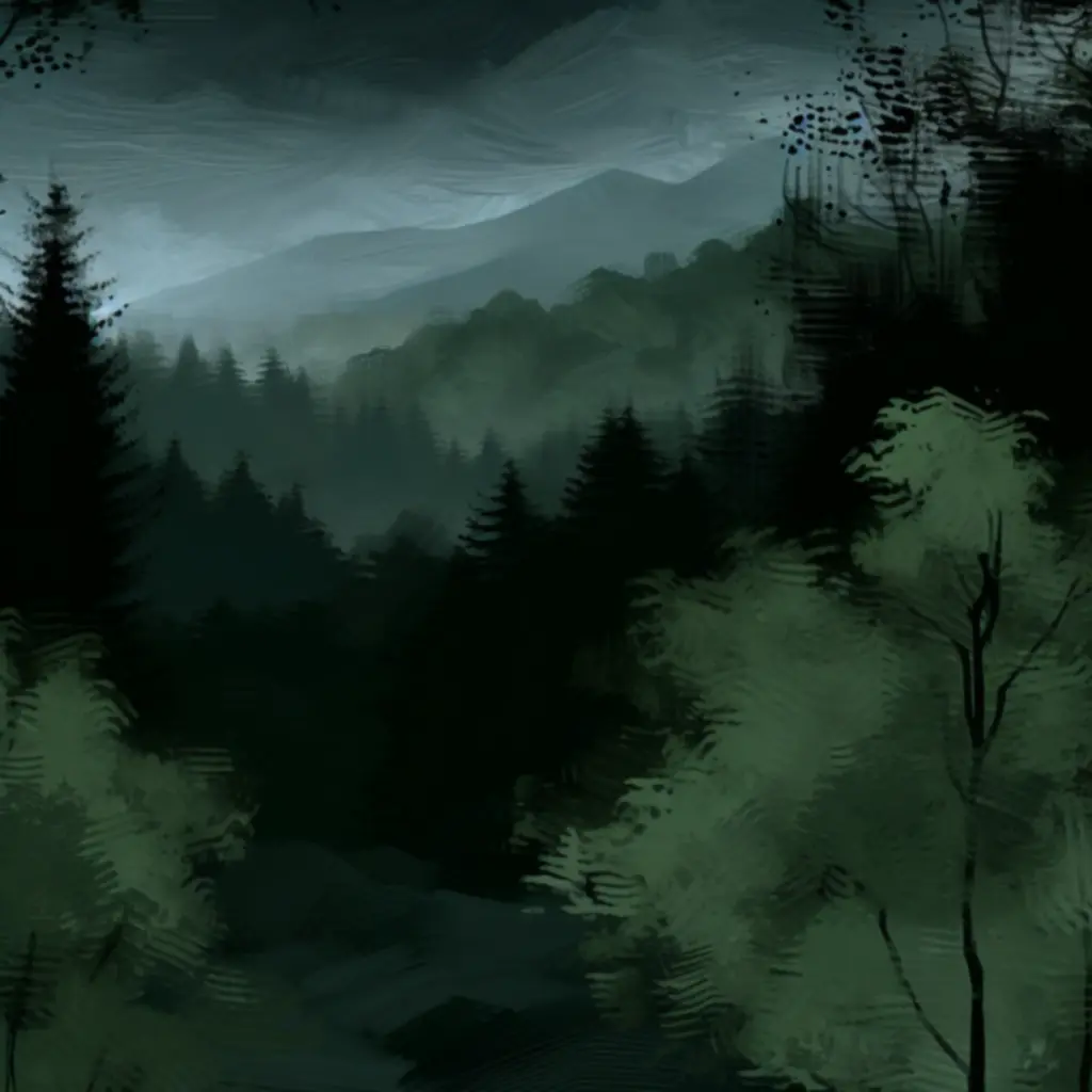 Mgliste lasy otaczające Strange Horticulture