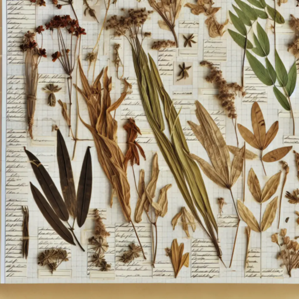 Kolekcja okazów roślin